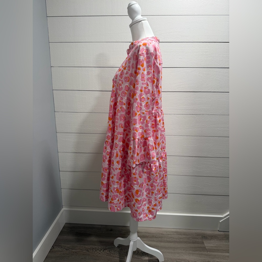 Michelle McDowell Pink/Orange Flowy Tiered Dress…. - Picture 7 of 12